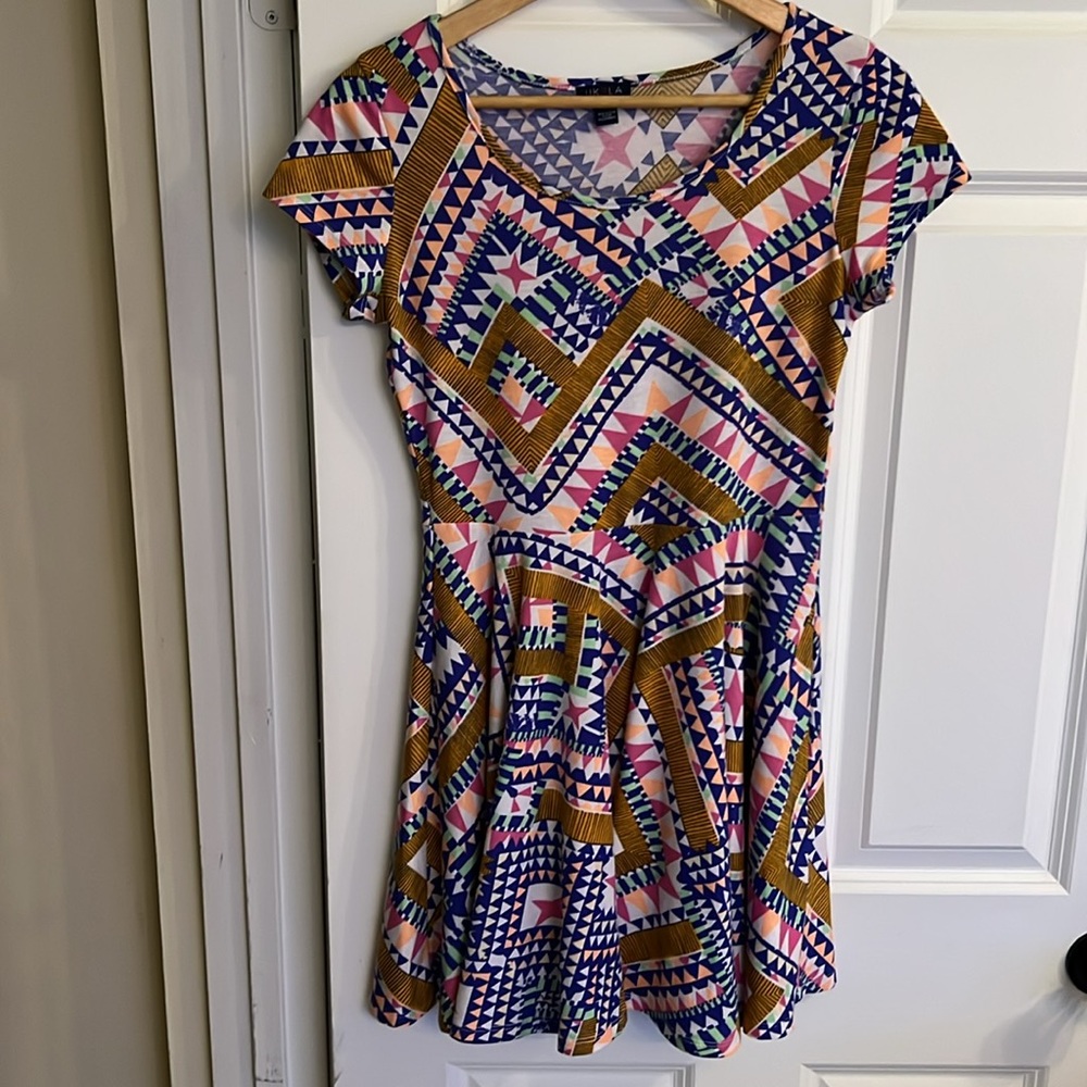 Colourful Geometric Mini Dress